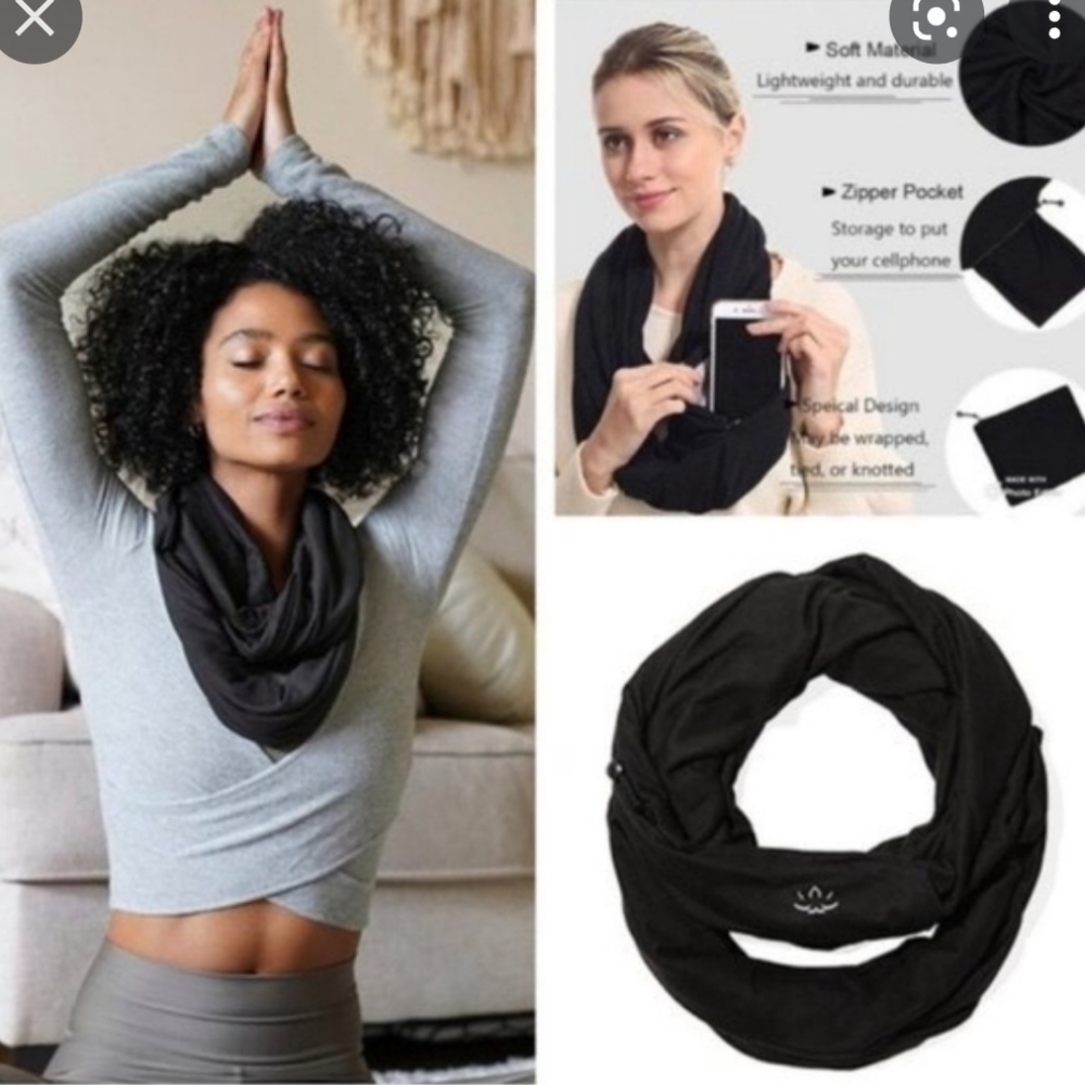 Beyond Yoga Infinity Scarf with hidden pocket